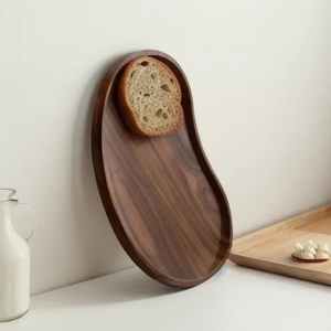 Plateau de service rectangulaire en bois, design minimaliste, fait main, bois poli, pour thé et en-cas, plateau pour la maison et les restaurants - Product Image 3