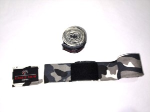 Bandages de boxe et de Muay Thai gris respirants et durables en coton-nylon de 4,5 m x 5 cm pour la protection des poignets - Product Image 2