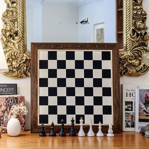 ILAHI's Eco-Friendly Rustic Polished Rectangle <b>Chess</b> <b>Board</b> Game 100% Handmade Pure Wood Animal/Love Style Customized Size <b>Chess</b> - Product Image 2