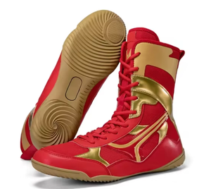 Zapatillas de Lucha Unisex Boxer, de Caña Alta, con Cordones, Parte Superior de Malla, Suela de Goma, Calzado de Entrenamiento de Combate para Invierno, para Gimnasio y Práctica en el Ring - Product Image 5