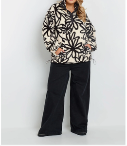 Pull à capuche violet pour femme, motif dessin animé, effet délavé, haute qualité, manches longues, tricot texturé mélangé, collection automne-hiver, vente chaude - Product Image 1