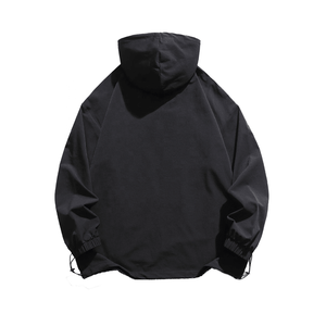 Sudadera con capucha para hombre, personalizada, de algodón grueso, con cremallera completa, estilo holgado, 500 g/m², de felpa francesa, extragrande, con estampado de logotipo - Product Image 3