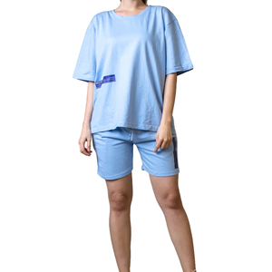 Conjuntos de Camiseta y Pantalones Cortos Casuales Extra Grandes, 100% Fibra de Bambú, Lavado Ácido, Unisex, Alta Calidad - Product Image 6