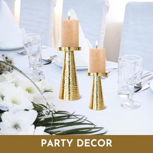 Elegante Portavelas de Metal Dorado para Decoración de Mesa de Boda, Decoración de Interiores del Hogar o Centro de Mesa para Eventos - Product Image 6