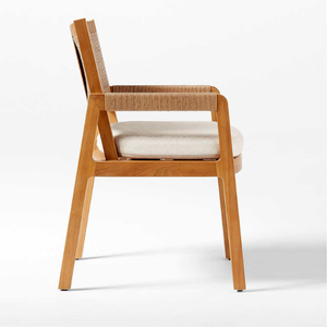 Silla de Comedor de Diseño de Lujo con Respaldo, Estilo Moderno y Estructura de Madera de Teca para Muebles del Hogar - Product Image 4