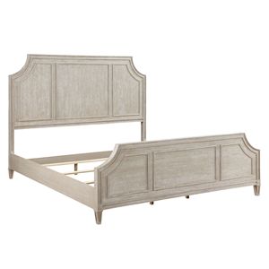 Letto Matrimoniale dal Design Tradizionale in Finitura Marrone Chiaro con Cornice Curva, Arredamento Camera da Letto, Letti in Legno Artigianali - Product Image 4