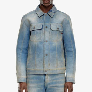 Chaqueta vaquera de mezclilla de alta calidad para hombre, estilo boxy, con lavado ácido, precio mayorista de fabricante pakistaní. - Product Image 3