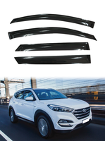 GCS Hyundai Tucson III 2016-2018 Juego de 4 Visores de Ventana de Plástico Acrílico, Parasol, Protector de Lluvia, Decoración para Puerta