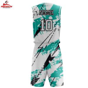 Nouvelle tenue de basket-ball personnalisée imprimée, grande taille, respirante, antibactérienne, protection UV, évacuation de l'humidité, séchage rapide - Product Image 6