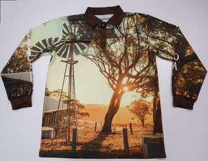 Camisas de Pesca y Caza Australianas Sublimadas, de Poliéster de Secado Rápido, Ecológicas, Antibacterianas, UPF50, con Bolsillos con Cremallera - Product Image 3