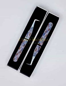 Eyelash Tweezers 90 Degree <b>Boot</b> Stainless Steel Smooth Tip Precision Tool <b>Box</b> Packaging - Product Image 3
