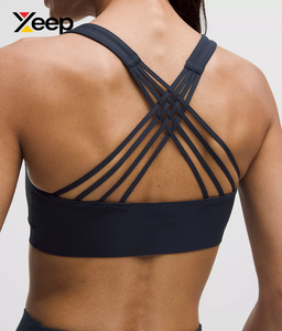 เสื้อชั้นในกีฬาโยคะคุณภาพสูงสำหรับผู้หญิง XEEP รุ่น XC-SB-119 แบบเรียบง่าย ระบายอากาศได้ดี สายปรับได้ แผ่นรองถอดออกได้ รองรับได้ดีเยี่ยม แห้งเร็ว - Product Image 4