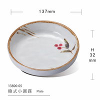 Bol rond en mélamine de 5,4 pouces, peint à la main au Japon, incassable, pour accompagnement, idéal pour les restaurants Izakaya, les sushis, les apéritifs et les cornichons.