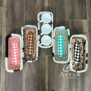 Plateau de rangement en cuir de vachette Aryan Exports 2026 grande capacité pour salle de bain, vaisselle, bijoux, clés - Supports décoratifs faits à la main - Product Image 1