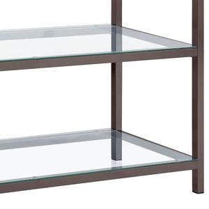 Consolle Weston a 2 ripiani con piano in vetro, nero nichelato, per ingresso - Product Image 3