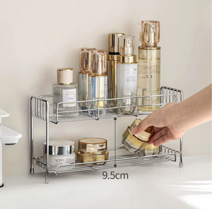 304 Stainless Steel Bathroom Storage <b>Rack</b> Countertop Cosmetic Organizer Toilet Vanity Shelf Stand Holder - Product Image 3