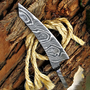 Couteau de Chef Artisanal Burraq en Acier Damas (Lame de 4-5,9 pouces, Épaisseur de 3,0 mm) Style Moderne, Compatible Lave-Vaisselle, Idéal Cadeau pour Chef - Product Image 4