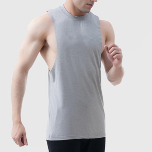 Débardeur sans manches gris pour homme, col rond, tricoté, respirant, couleur unie, coupe décontractée, vente en gros, haute qualité - Product Image 1