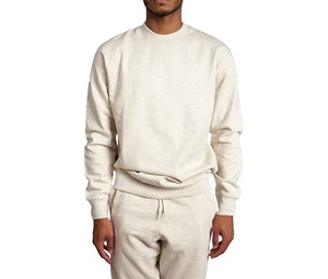 Men's 2-Piece Breathable Fleece Tracksuit Set Custom Logo Crewneck Sweatshirt and Jogging <b>Pants</b> Plus Size XXL for Winter - Product Image 4