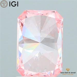 Diamante Cultivado en Laboratorio con Certificación IGI, 1.50 Quilates, Color Rosa Intenso, Claridad VS2, Corte Radiante, Perfecto para Piezas de Joyería Nupcial Personalizadas - Product Image 6