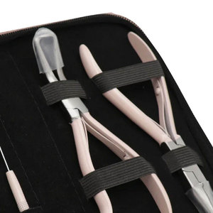 Pinzas de Alta Calidad para Extensiones de Cabello con Anillos Micro, de Acero Inoxidable, Resistentes al Agua, con Logotipo Personalizado para Salón de Belleza - Product Image 5