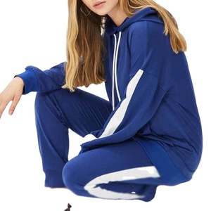 OEM personnalisé femmes automne hiver costume à capuche costumes de sport femmes survêtement 2 pièces survêtement femmes à manches longues survêtement ensemble - Product Image 6