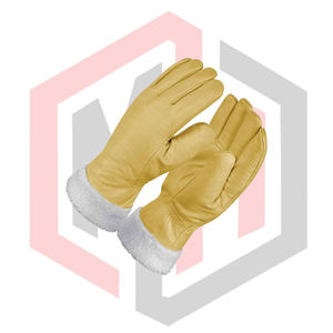 Gants de travail en cuir de vachette, doublure polyester, poignet réglable, respirants, personnalisables, imperméables, résistants aux coupures - Product Image 2
