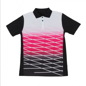 Men's <b>Black</b> Striped Golf <b>Polo</b> Shirt Short Sleeve Quick Dry Polyester Sporty <b>Polo</b> Collar Sublimation Print - Product Image 4