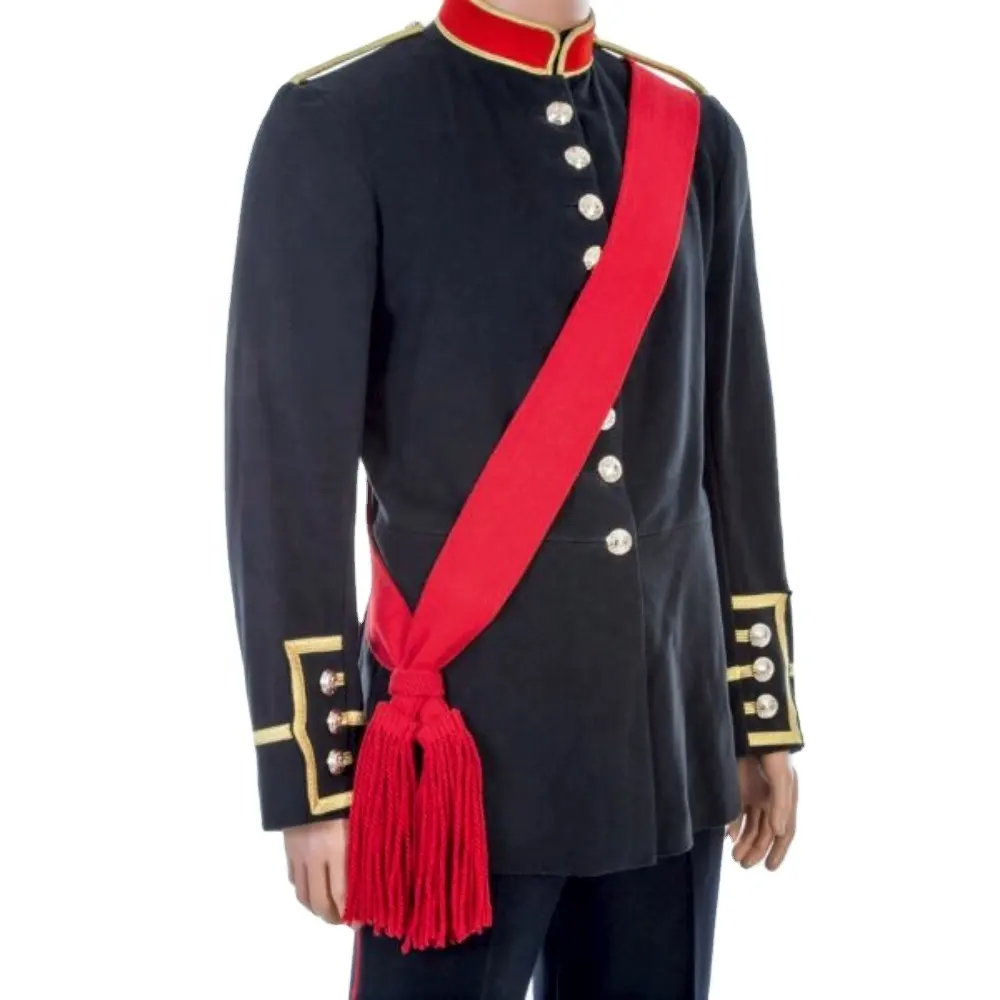 Uniformes personalizados de ombro, uniforme de ombro vermelho com tamanho ajustável azul escuro, dourado e azul