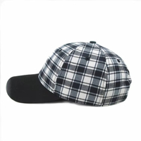 Gorra de Béisbol Unisex de 6 Paneles, Deportiva, Casual, con Hebilla Dorada de Cobre, Ajustable, de Algodón, para Adultos, Negra y Blanca