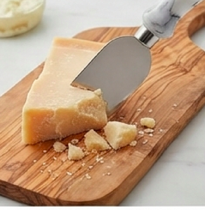 Elegante Juego de 4 Cuchillos para Queso de Acero Inoxidable con Mango de Mármol, Calidad Premium, Acabado Pulido Espejo, para el Hogar y Eventos - Product Image 6