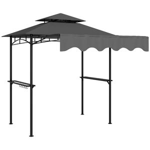 Padiglione per Barbecue da Esterno Grigio Scuro per Intrattenimento all'Aperto - Product Image 5