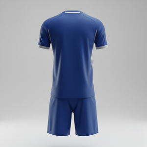 ชุดฟุตบอลเด็กพร้อมกางเกงขาสั้น ชุดสองชิ้นสำหรับฝึกซ้อมฟุตบอล แห้งเร็ว ชุดกีฬา รับผลิตตามแบบ OEM - Product Image 2