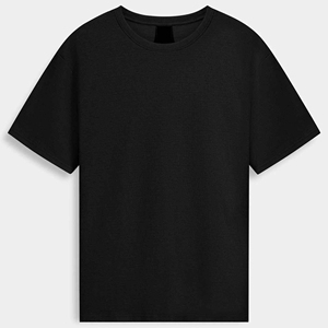Camiseta de algodón negra de manga larga con cuello redondo para hombre, diseño casual de punto transpirable, talla grande, con logo frontal y diseño liso. - Product Image 4