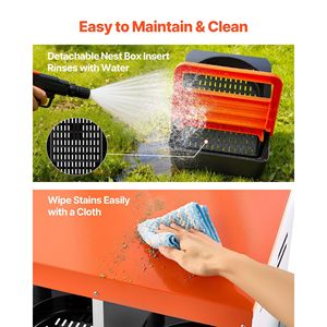 Nidi per Galline in Plastica ad Alta Resistenza e Acciaio Zincato, 6 Scomparti, Facile Raccolta delle Uova, Attrezzatura per Allevamento - Product Image 4