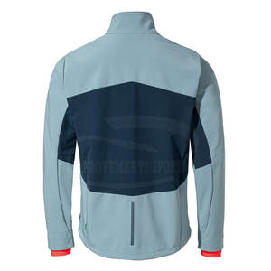 Chaqueta Softshell para hombre de color contrastante Chaqueta Softshell para hombre a prueba de viento Chaqueta Softshell hecha en fábrica - Product Image 2