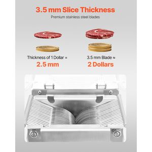 Macchina Taglia Carne Commerciale da 550W, 350 Lb/h # # # # Lama in Acciaio Inossidabile # # # # Elettrodomestico con spessore di 3,5 mm - Product Image 3