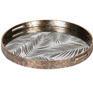 Dinner <b>Table</b> <b>Decoration</b> Serving Salver Food Server Tray Customized Finished Top Trend Luxurious Style Metal Tray - Product Image 5