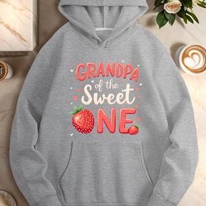 GRANDPA of the BERRY SWEET ONE Sudaderas con capucha de punto estampadas informales para mujer - Product Image 1