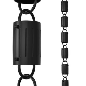 Chaîne de pluie contemporaine en forme de tulipe vert olive pour la récupération d'eau des gouttières extérieures - Product Image 2