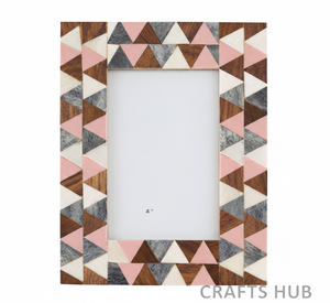 CRAFTS HUB Cadre photo vertical en résine léger fait main pour table - Product Image 4