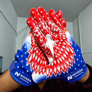 Gants de football américain personnalisés pour équipe – Conception sur mesure, ajustement confortable pour les receveurs, respirants, légers, pour l'entraînement et les matchs - Product Image 6