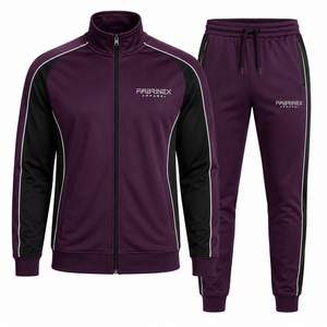 Survêtement Jogger Homme Oversize Noir à Capuche, Coupe Décontractée, Épaules Tombantes, en Polaire Respirante, Logo Imprimé, Style Décontracté, Fabriqué au Pakistan - Product Image 3