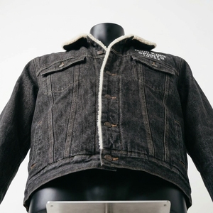 Top Trendy <b>Men's</b> Denim <b>Sherpa</b> <b>Jacket</b> with Stand Collar 100% Cotton Custom Front Zipper Closure - Product Image 6