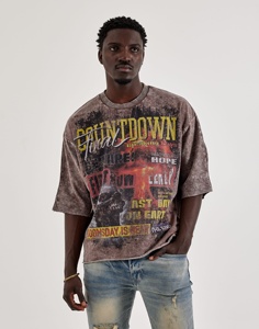 เสื้อยืดคอกลมสไตล์วินเทจลายกราฟิกแบบย้อมสีเอซิดสุดหรู  งานดิสเทรส  ใส่สบาย เหมาะสำหรับงานพิมพ์ลายแบบ DTF และ DTG - Product Image 2