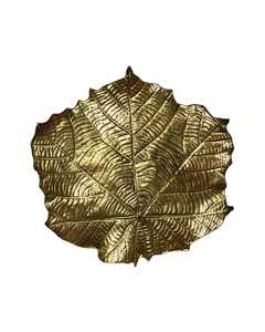 Plateau décoratif en aluminium plaqué or, motif floral traditionnel, pièce unique pour la décoration de Diwali - Product Image 3