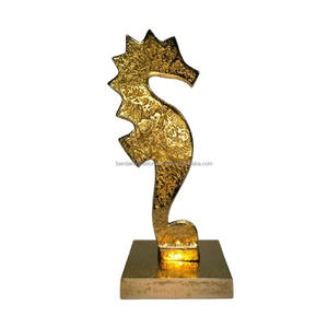 Escultura decorativa de aluminio con acabado dorado para decoración del hogar, escultura de Metal, artículos de regalo Diwali - Product Image 1