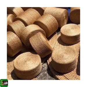 99 Gold Data Water Hyacinth Natural Fiber Handmade Foam-<b>Filled</b> Geometric Pattern Breathable Hypoallergenic <b>Cushion</b> Pad for Hotel - Product Image 4