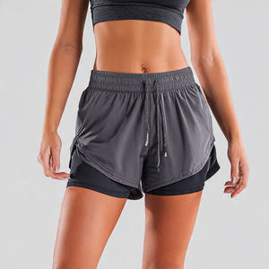 Shorts de sport 2-en-1 pour femme, compression, taille élastique, double couche, style cycliste, collection 2026 - Product Image 5