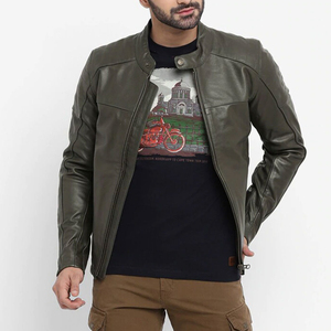 Véritable Fermeture Personnalisée Boxy Fit pour Pompier avec Boucle de Secours, en Simili Cuir Ciré, Style Motard, Logo Avant, Hiver, Décontracté, Toile, Séchage Rapide - Product Image 3